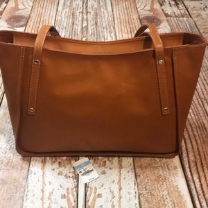 New 100% leather tote